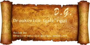 Draskovics Györgyi névjegykártya
