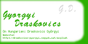 gyorgyi draskovics business card
